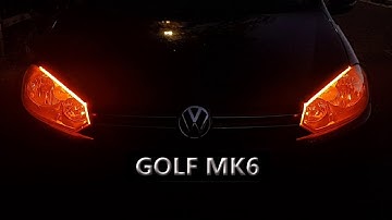 LED sequential turn signal and DRL strip install on Golf MK6