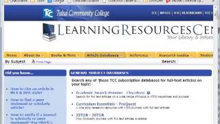 Education Databases @ TCC