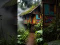 rain in a forest