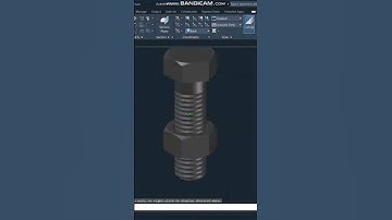 nut bolt 3d in autocad,#shorts,, #reels, #bolt