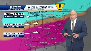 Winter Weather Advisory: incredibly cold air means freezing rain and icy roads for much of North ...