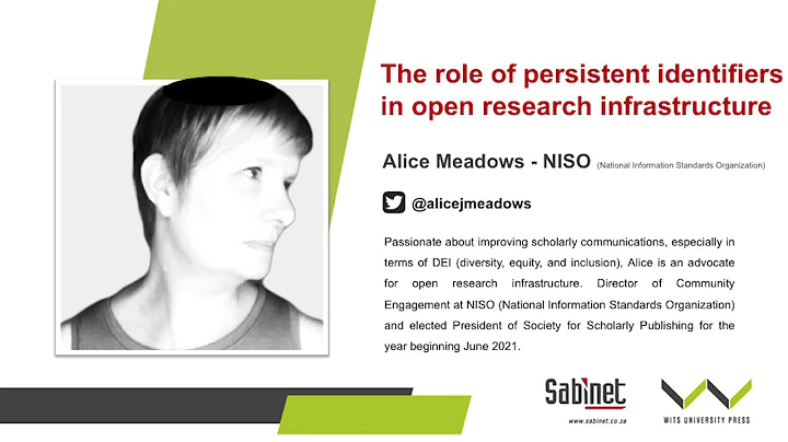 Alice Meadows   The role of PIDs Infrastucture