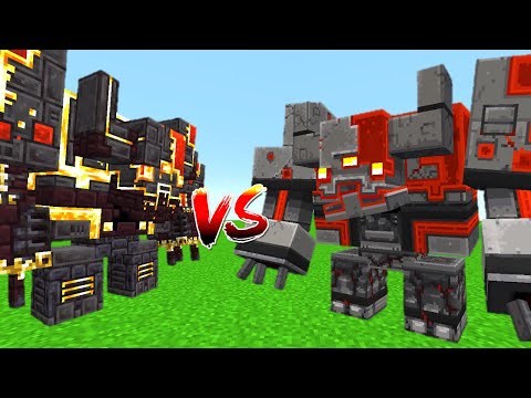 NEW NETHERITE MONSTROSITY VS GOETY'S REDSTONE MONSTROSITY - MINECRAFT MOB BATTLE