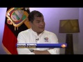 entrevista con el presidente de Ecuador Rafael Correa