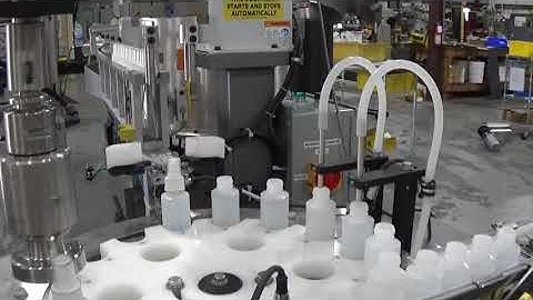 All-In-One Filler, Capper, and Labeler with Automated Pick and Place Applicator for Atomizers