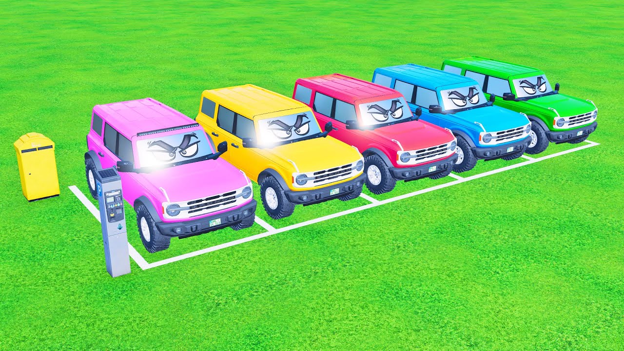 TRANSPORTING OFF ROAD CARS, AMBULANCE, FIRE TRUCKS, COLORFUL CARS ! Farming Simulator 22