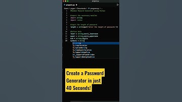 Love coding ❤️❤️  Password Generator using python #shorts #coding #programming