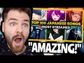 TOP 100 MOST STREAMED JAPANESE SONGS OF ALL TIME (REACTION)