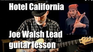 Hotel california joe walsh's lead guitar lesson tutorial