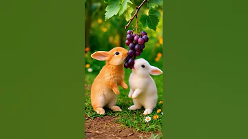 BUNNIES Eat Grapes Cuteanimals Bunny 