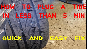 HOW TO PLUG YOUR TIRE IN 5 MINUTES! EASY TIRE REPAIR FROM ANYWHERE!!!