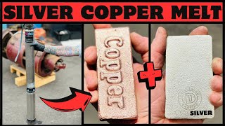 Copper Casting & $1400 Silver Melt  Trash To Treasure  ASMR Metal Melting BigStackD  Green Sand