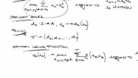Markov Decision Processes - Bellman equation