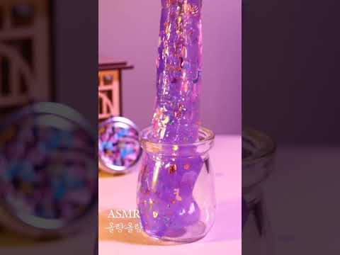 Purple Slime💜sparkle!!🌟 #shorts #asmr #slime