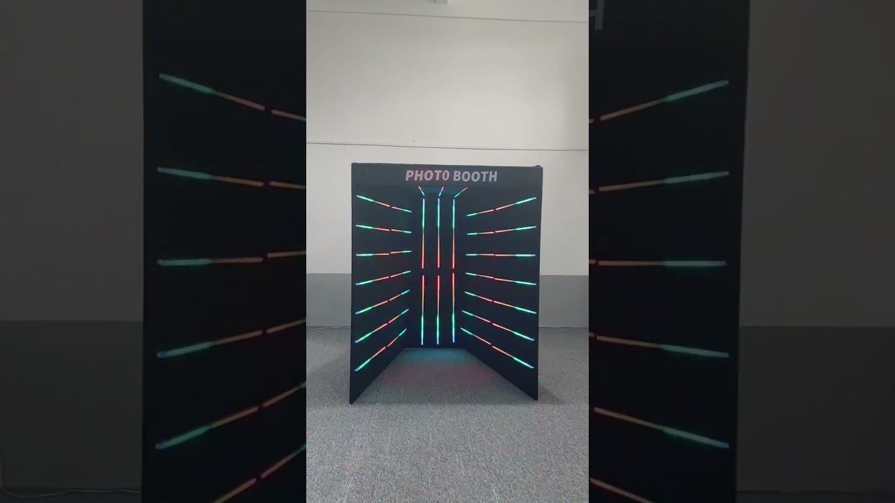 Fashion Vogue Booth Enclosure Backdrop with LED lights  