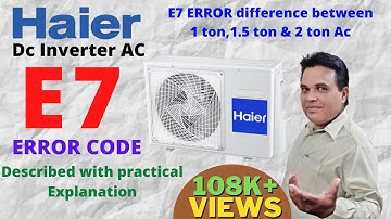Haier Dc Inverter AC E7 Error Code Solution | 1 Ton, 1.5 & 2 Ton
