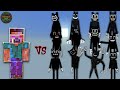Herobrine (VillagerBS) vs Cartoon Cats | Minecraft Bedrock | MobBattle