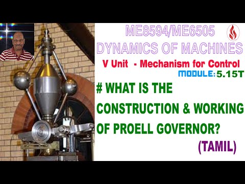 Construction and Working of Proell Governor - DOM 5.15 Dynamics of Machines in Tamil