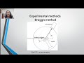 Braggs equation and methods of determination of crystal structure