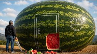Turning a Giant Watermelon into a Cozy Tiny Home (Satisfying DIY Build)