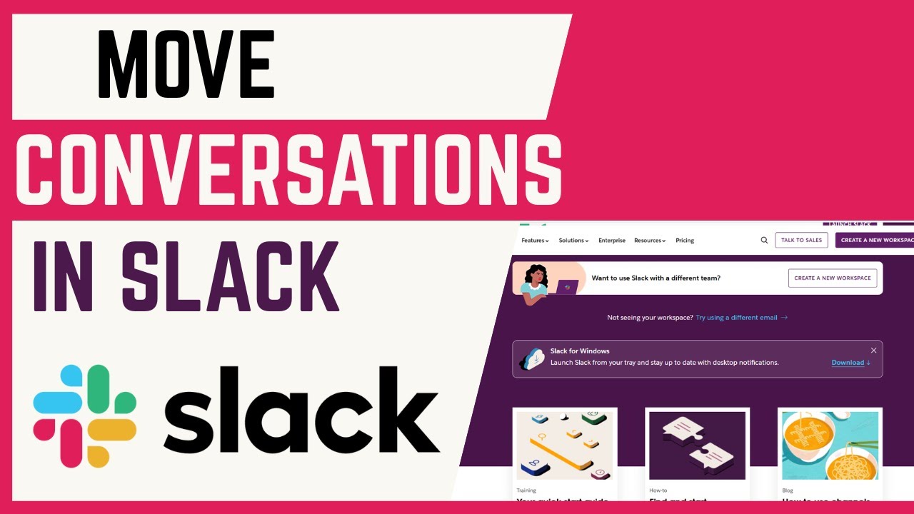 Как перевести разговор в Slack