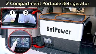 2 Compartment Portable Refrigerator | SETPOWER PT45