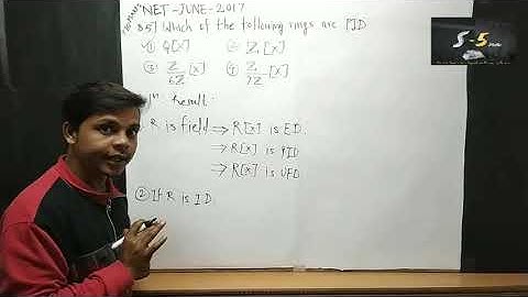 Csir Net/Jrf June 2017 Ring Theory Que.85)(4.75 Marks)
