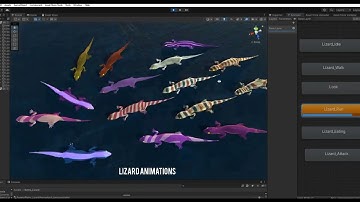 Retro Lizard Animations. Unity asset store.Cute funny lizards