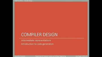 COMP442/6421 - Compiler Design - week 10 -- Code Generation Part I