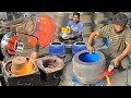 Amazing manufacturing process of brake drums  wheel hubs through casting  machining techniques