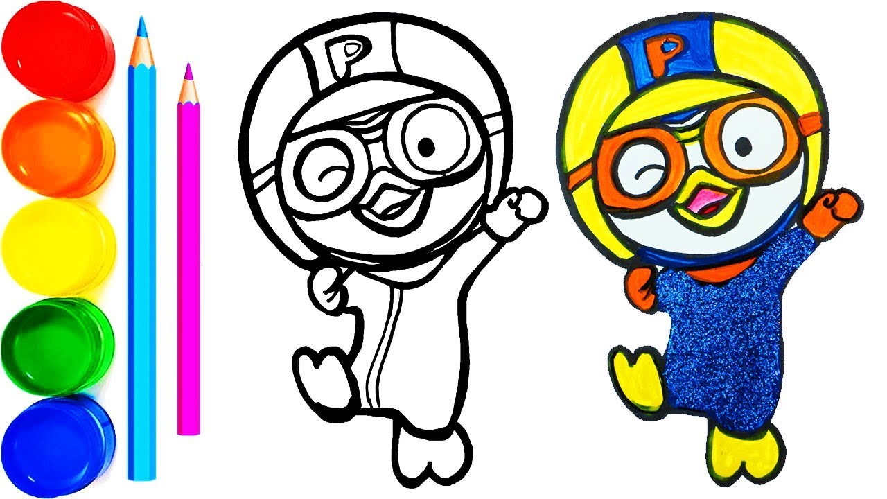 PORORO Drawing and Coloring for Kids 뽀롱뽀롱 뽀로로 / ポロロ YouTube