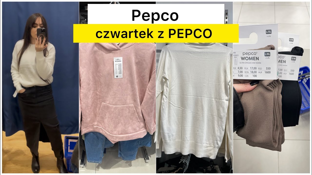 PEPCO PRZEGLĄD NOWOŚCI MIERZYMY Spódnicę SWETER I KURTKĘ CZARNĄ