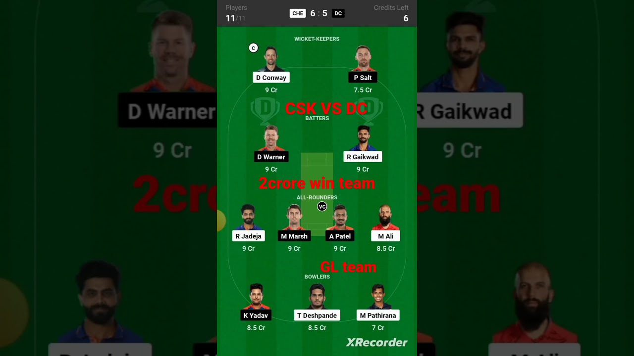 CSK VS DC Dream11 team DC VS CSK Dream11 Prediction today match fantasy team 