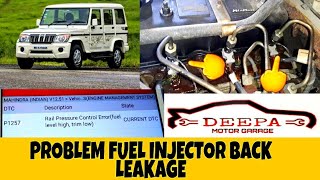 MAHINDRA BOLERO M2DI STARTING PROBLEM FIX.PROBLEM  DELPHI FUEL INJECTOR BACK LEAKAGE