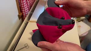 Memory Bear Hacks - Sewing the feet and the neckline