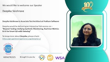 #VirtualConferenceDays #ATAGTR2025 Interactive Session (23rd Nov 2025) by Deepika Vaishnave