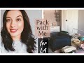 PACK WITH ME FOR LA! Moving to LA Luggage Organisation: Outfits, Beauty Products, Packing Cubes |