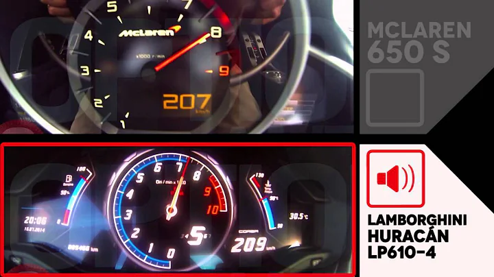 ★ 0-200 kmh • Huracán LP 610-4 vs McLaren 650S Spider (Option Auto)