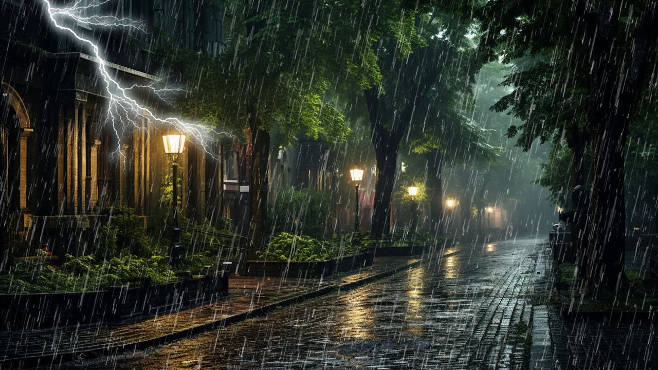 10 Horas Sonido de Lluvia Relajante para Dormir - Lluvia y Truenos en ...