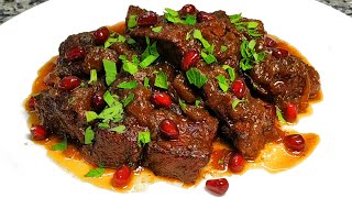 Нежнейшая говядина в гранатовом соусе 🌟 Beef in pomegranate sauce