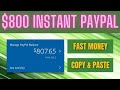 Earn $800 PayPal Money FAST I Copy & Paste (Make PayPal Money Online)