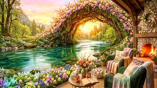 Celebrity Cozy Cabin & River Ambience | 🌸 The Enchanted Easter Arch Wealth