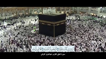 سورة العلق القارئ عبدالعزيز التركي مع ظهور الآيات بدقة عالية الوضوح