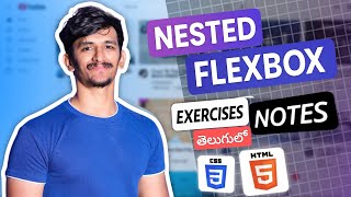 Master Nested Flexbox Layouts in Telugu | HTML &amp; CSS Course with YouTube Clone Project in Telugu