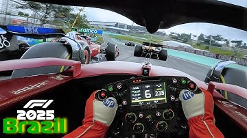 ULTRA REALISTIC POV: Hamilton Ferrari SF25 at Brazilian GP | F1 25