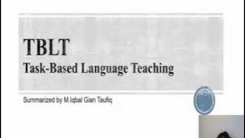 LTM Tute  on a journal article summary: TBLT (Iqbal)