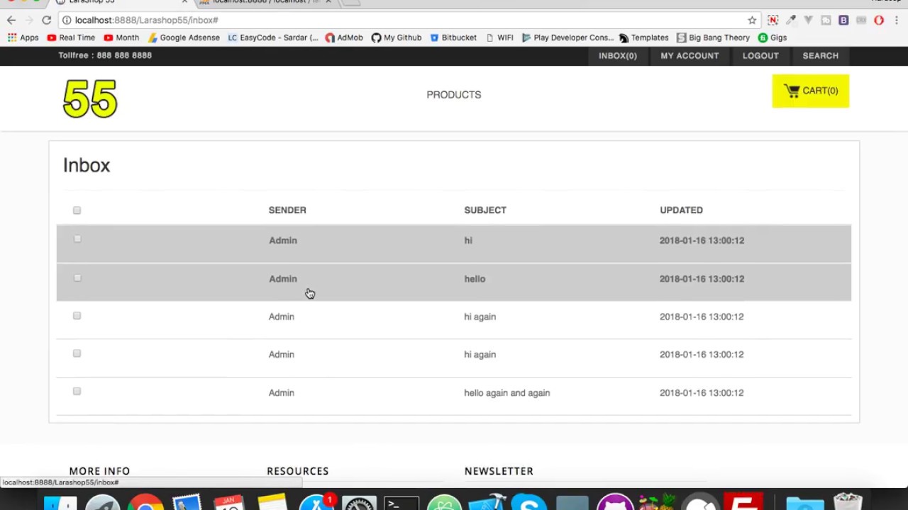 #23 Update Message Status | Laravel inbox functionality | E-Commerce ...