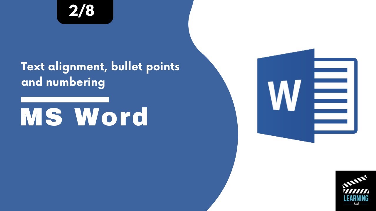 02 Text Alignment Bullet Points And Numbering In MS Word In Urdu