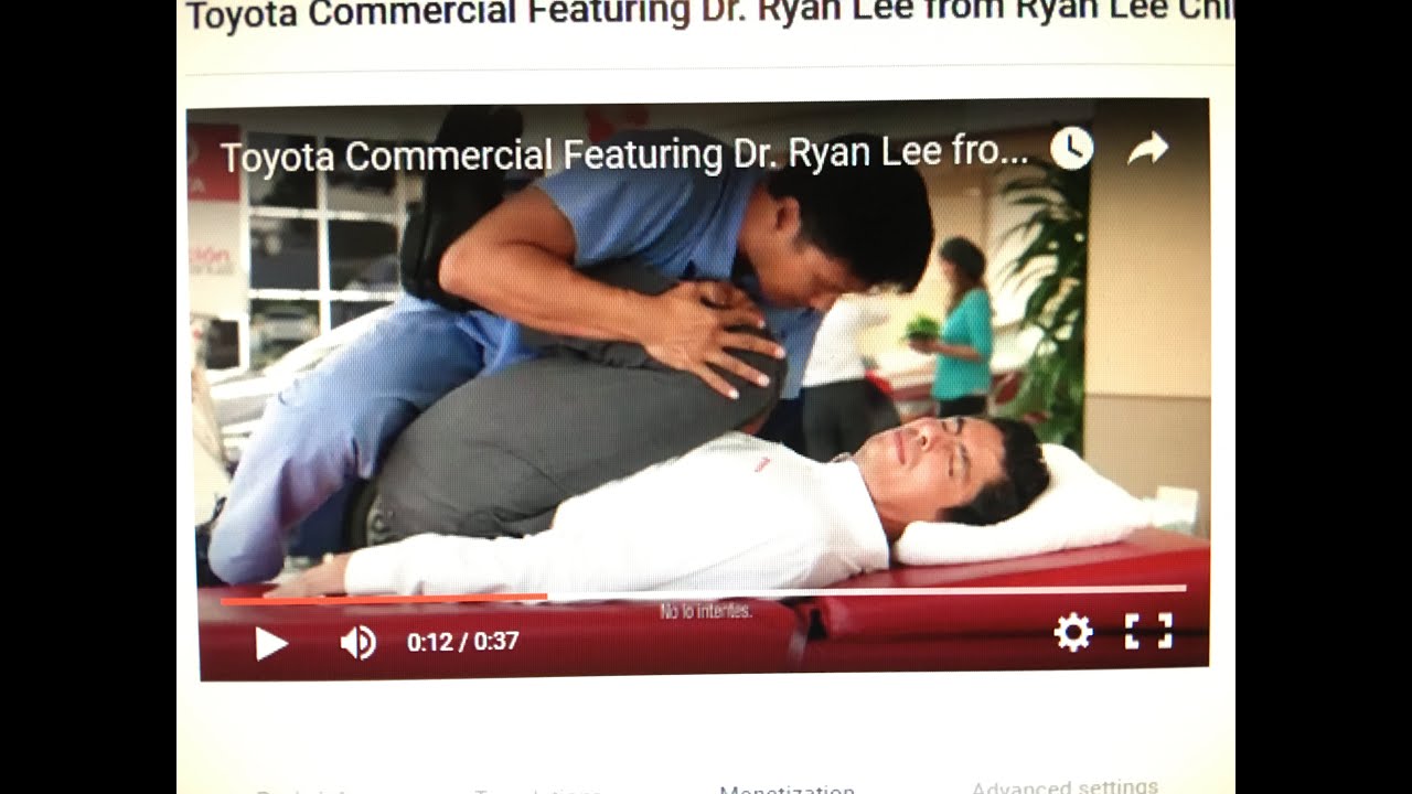 Toyota Commercial With Dr Ryan Lee Of The Ryan Lee Chiropractic Center Toyota commercial with dr ryan lee of the ryan lee chiropractic center