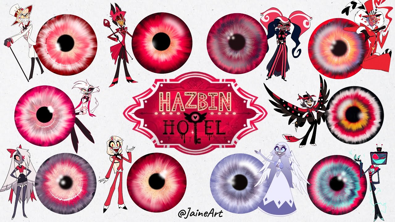 Hazbin Hotel Eyes | Drawing Eyes with colors palette of Hazbin Hotel characters